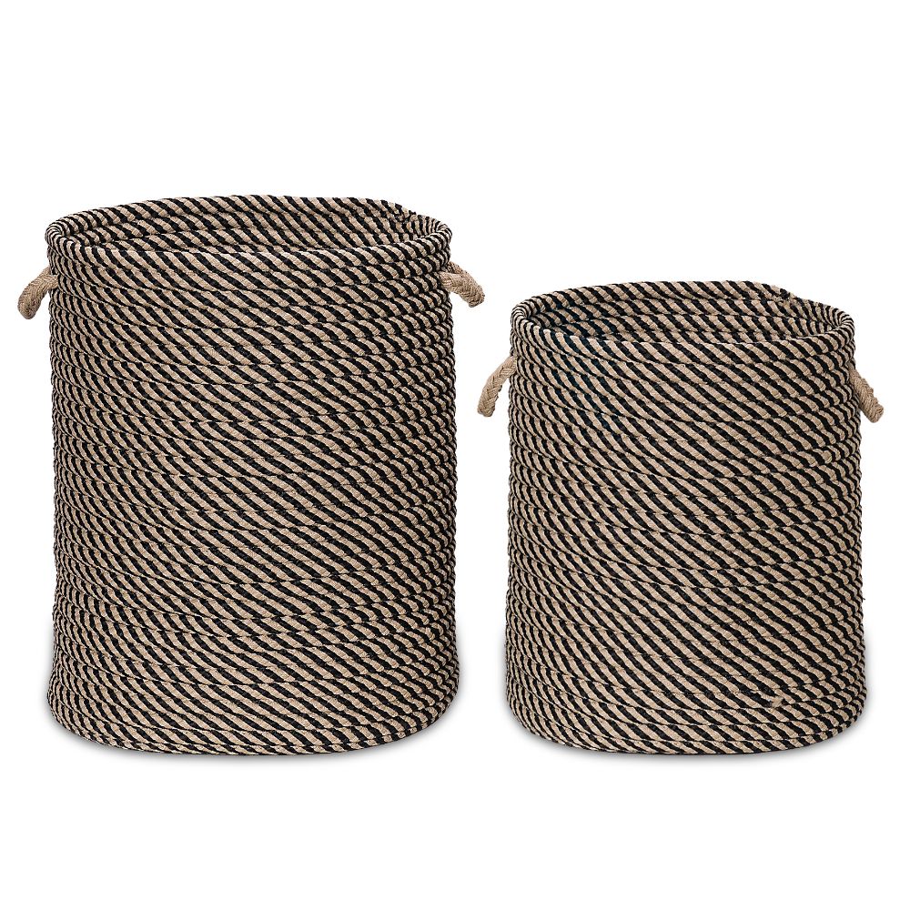 Colonial Mills AA01 Cabana Woven Hampers   -  Black 15"x15"x18"